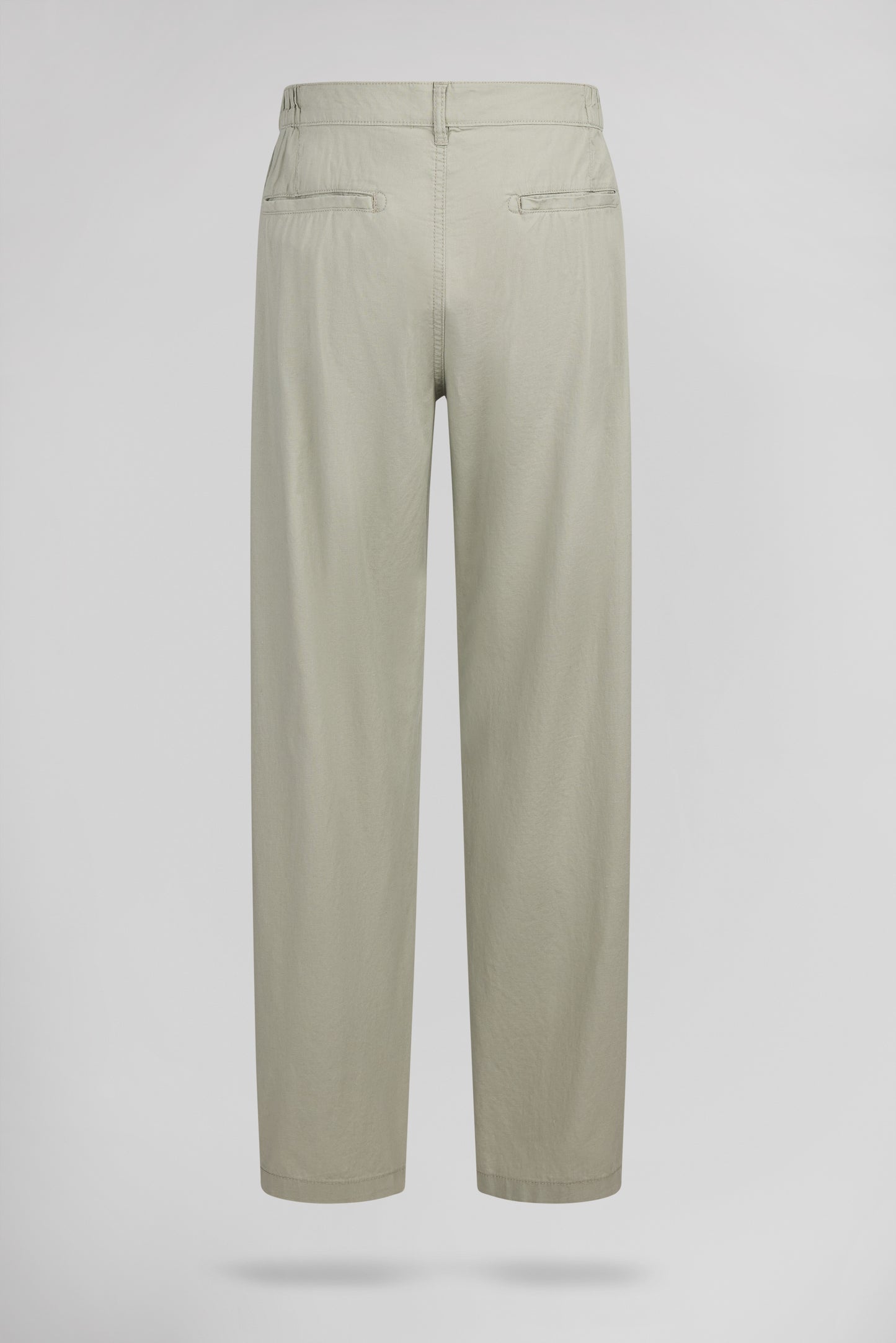 Pantalon coton et lin P-LINEN CHINO BLEACH KAKI - Teddy Smith