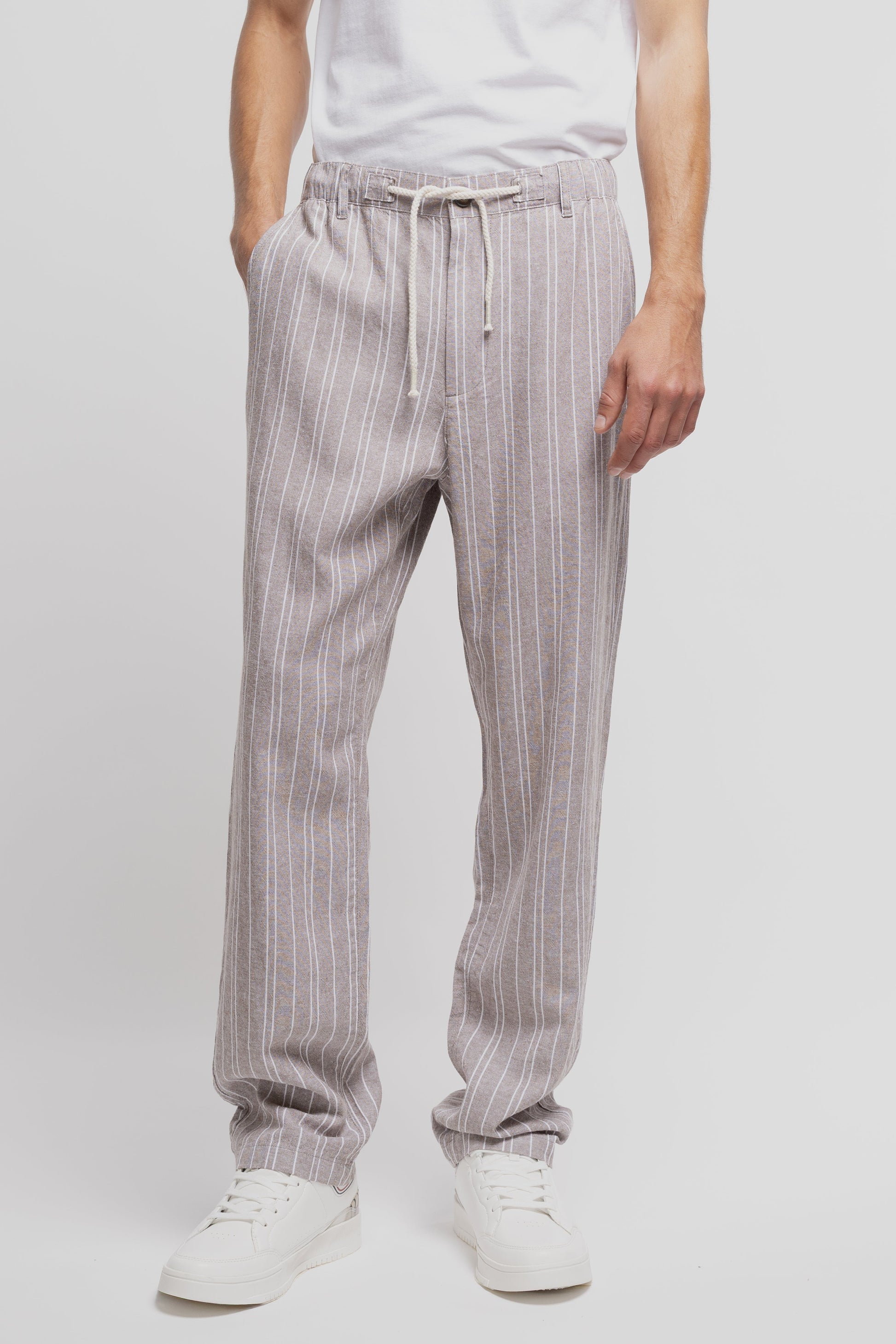 Pantalon P-DARIUS LIN CHOCOLAT - Teddy Smith