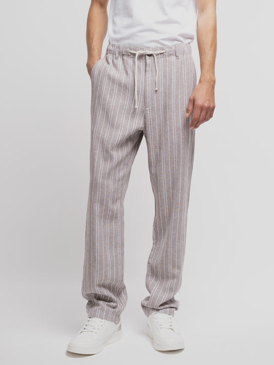 Achat Pantalon P-DARIUS LIN CHOCOLAT - Teddy Smith