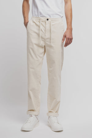 Pantalon PYWAN 20 VELOUR CREAM - Teddy Smith