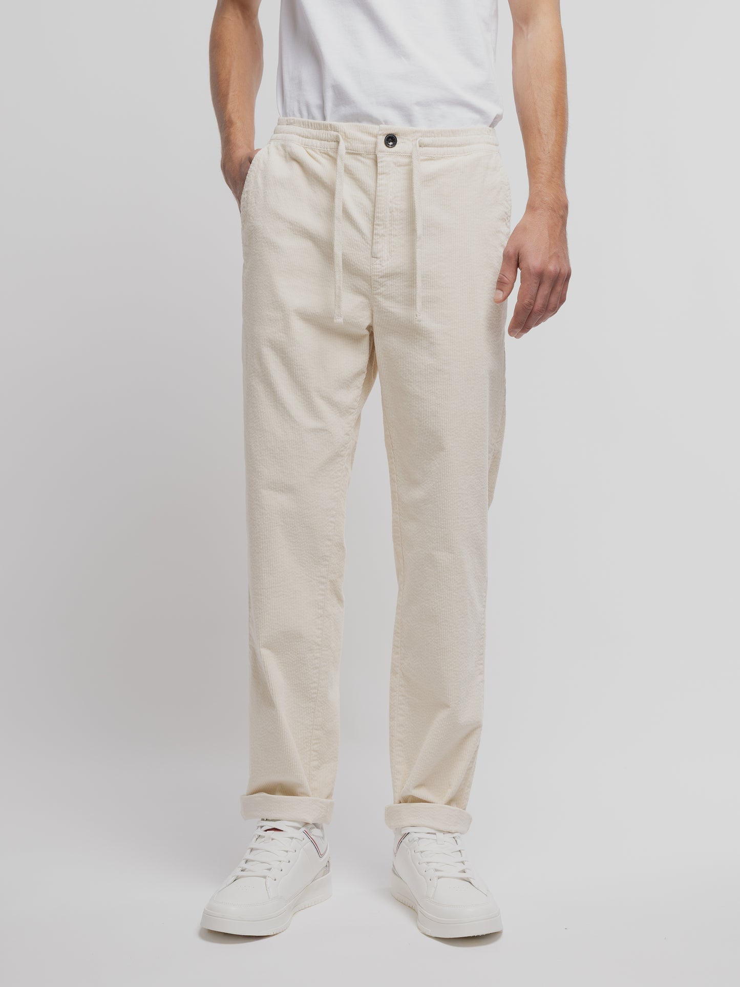 Pantalon PYWAN 20 VELOUR CREAM - Teddy Smith