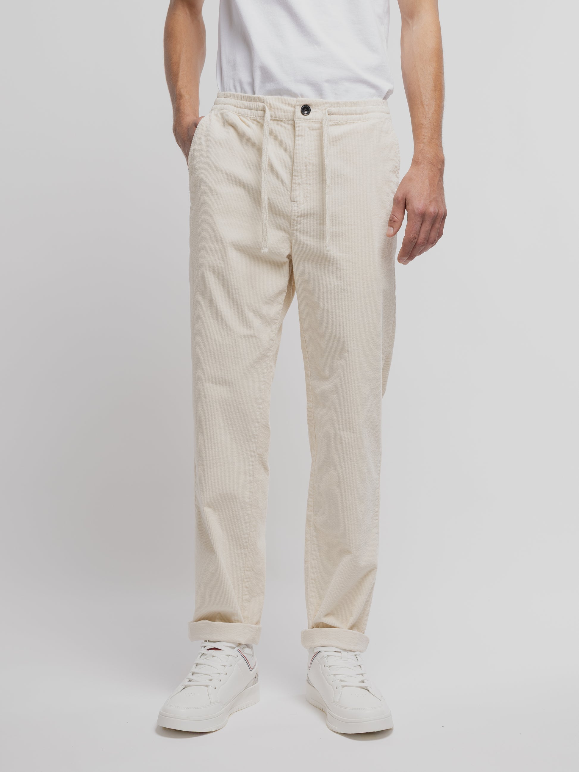 Pantalon PYWAN 20 VELOUR CREAM - Teddy Smith