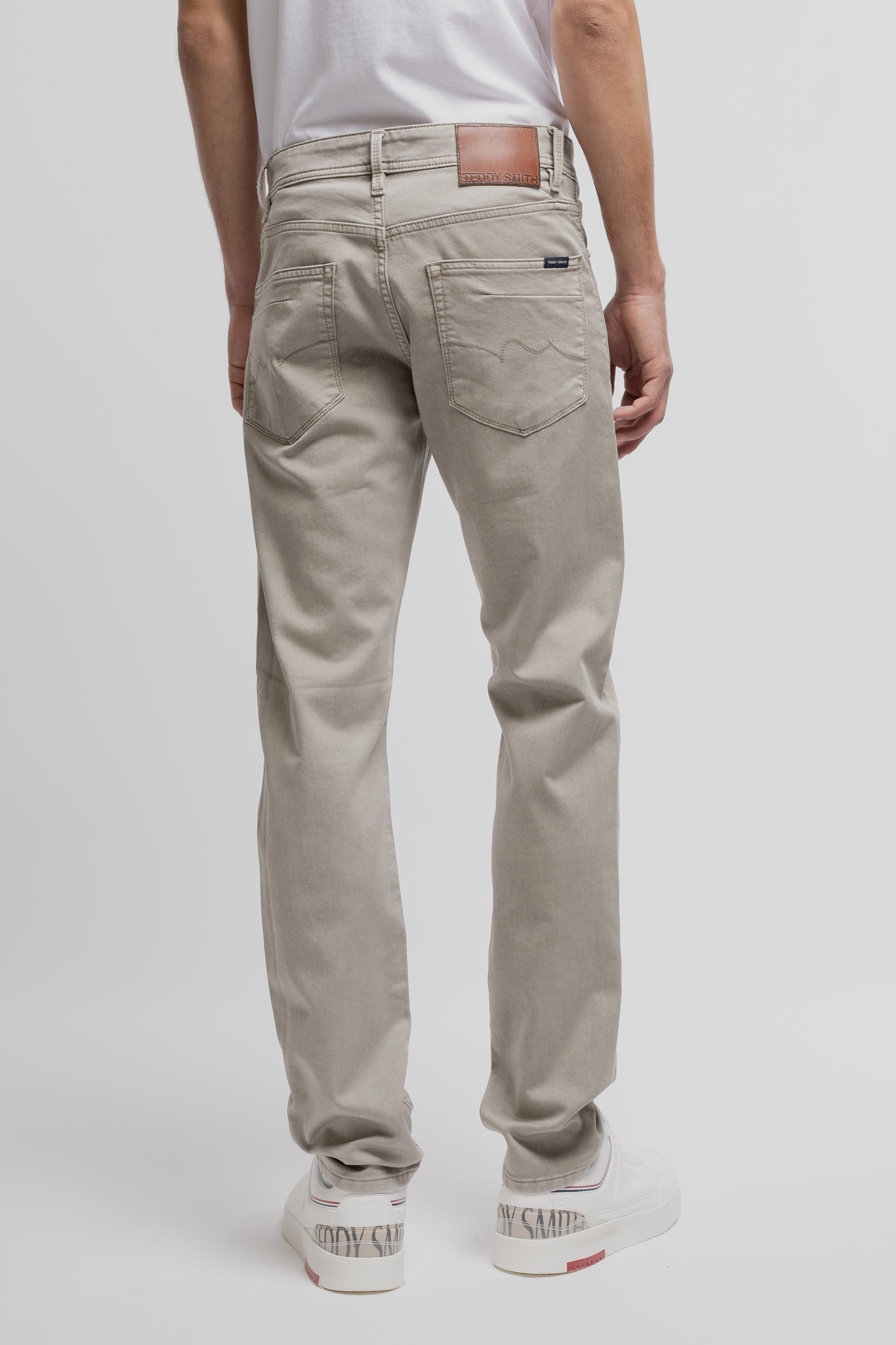 Jean JIM ROCK SWEAT BLEACH KAKI - Teddy Smith