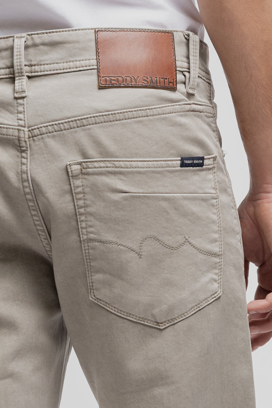 Jean JIM ROCK SWEAT BLEACH KAKI - Teddy Smith