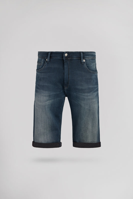 Achat Bermuda denim coupe 5 poches SCOTTY 3 REG BLUE BLACK - Teddy Smith