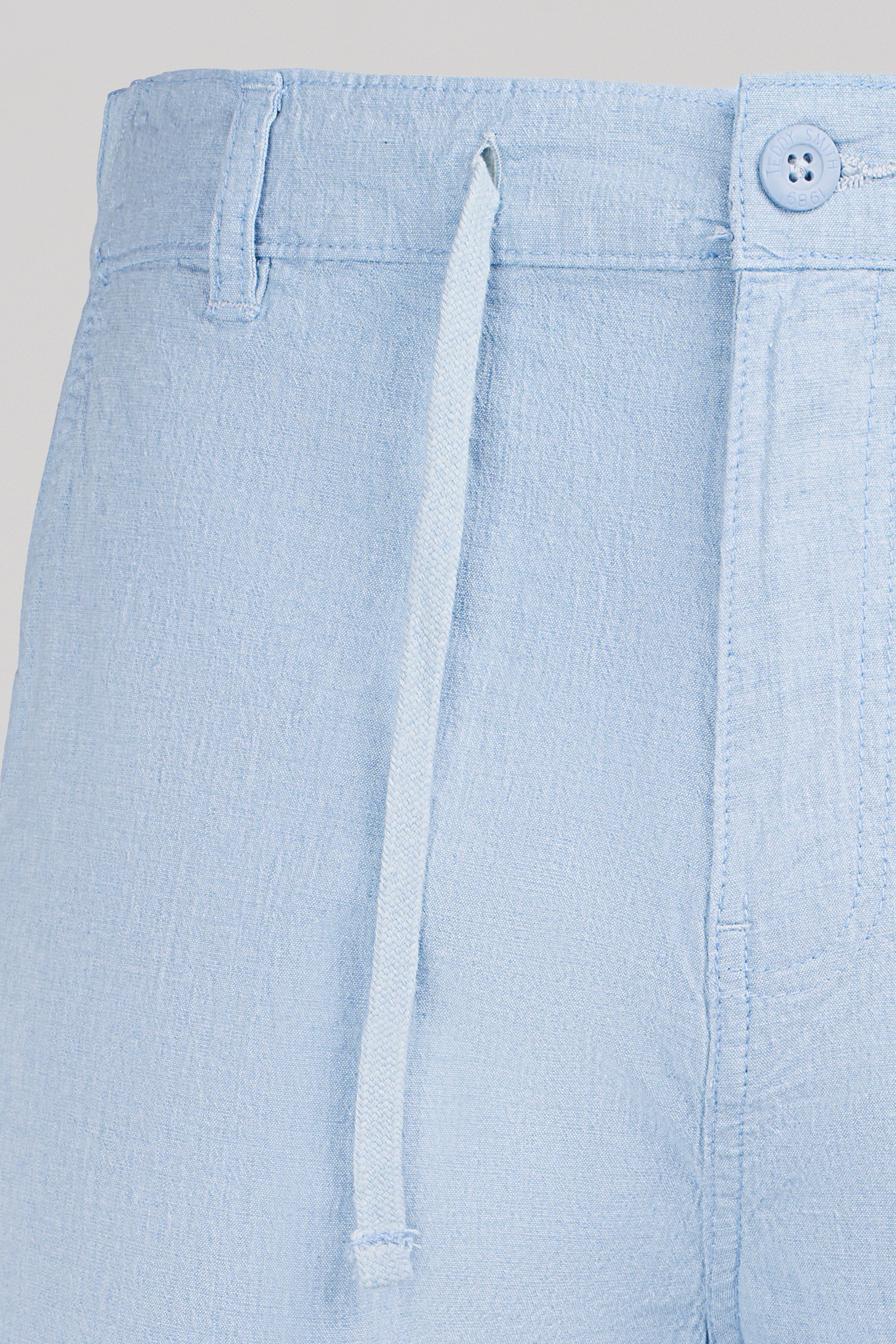 Short coton et lin S-LINEN CHINO S PASTEL BLUE - Teddy Smith