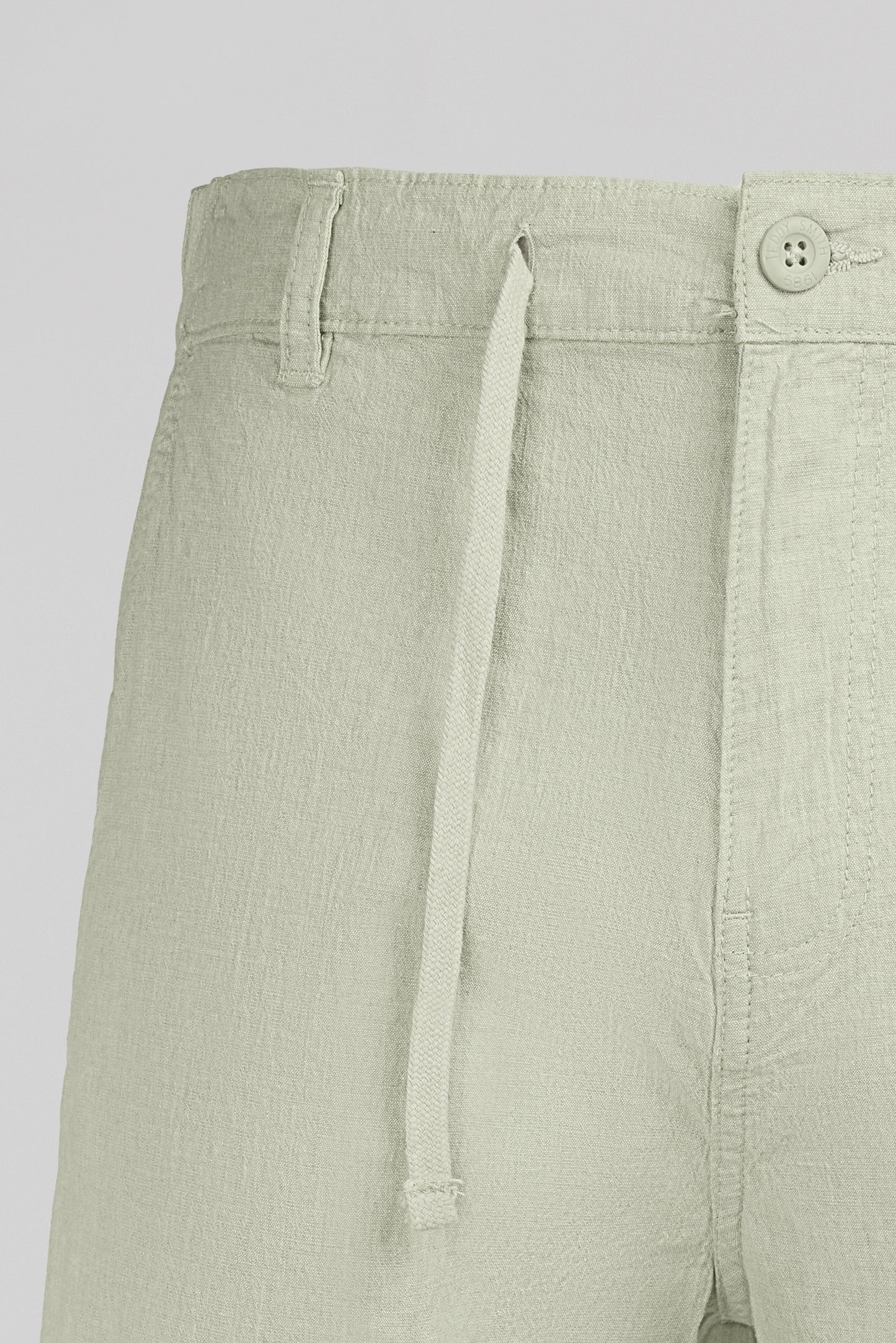 Short coton et lin S-LINEN CHINO S VERT SAUGE