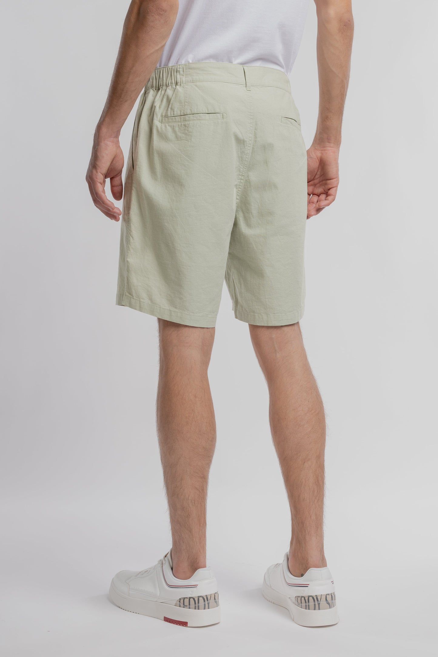 Short S-LINEN CHINO S VERT SAUGE - Teddy Smith