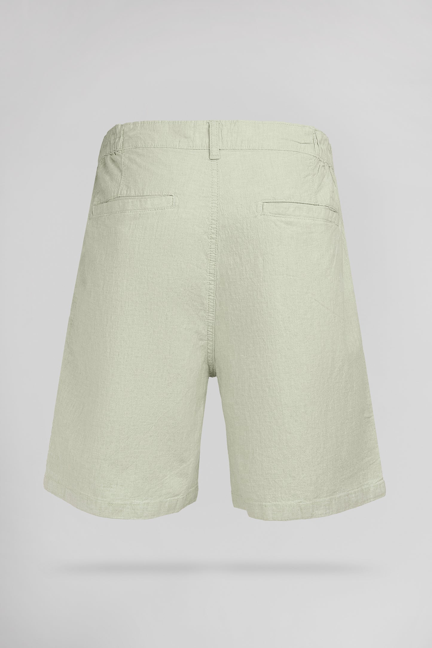 Short coton et lin S-LINEN CHINO S VERT SAUGE