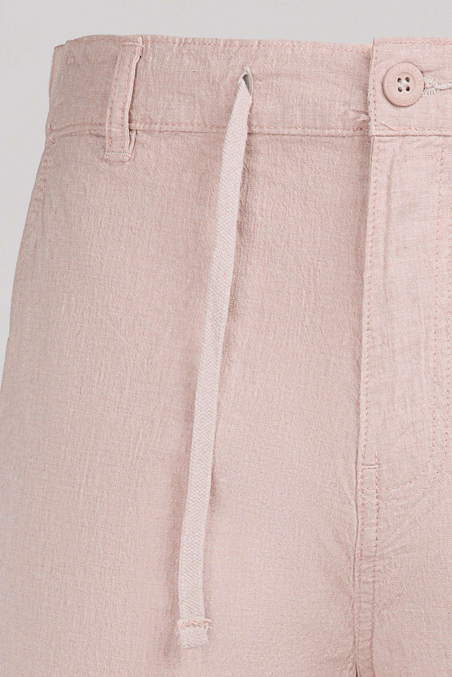 Short coton et lin S-LINEN CHINO S ROSE PASTEL - Teddy Smith