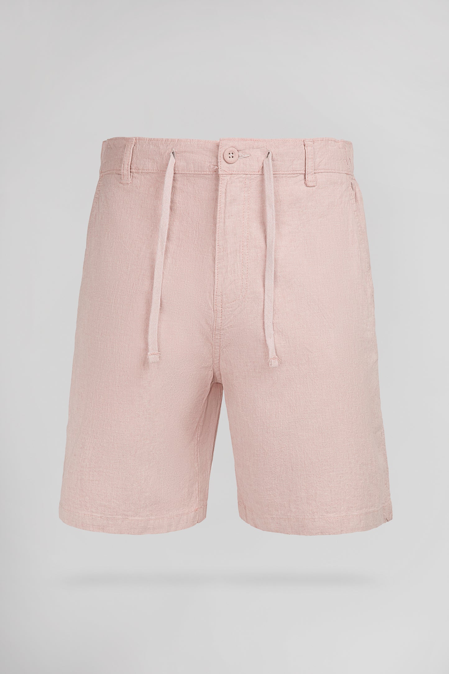 Short coton et lin S-LINEN CHINO S ROSE PASTEL - Teddy Smith