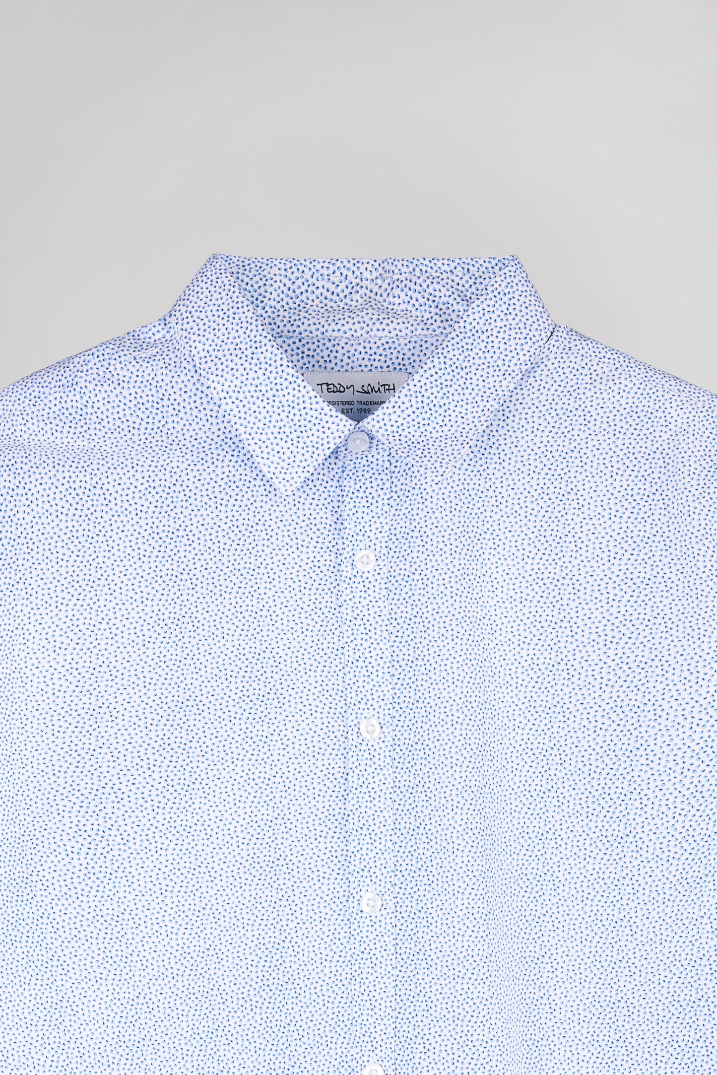 Chemise CARTON ML BLANC/MICRO DOTS - Teddy Smith