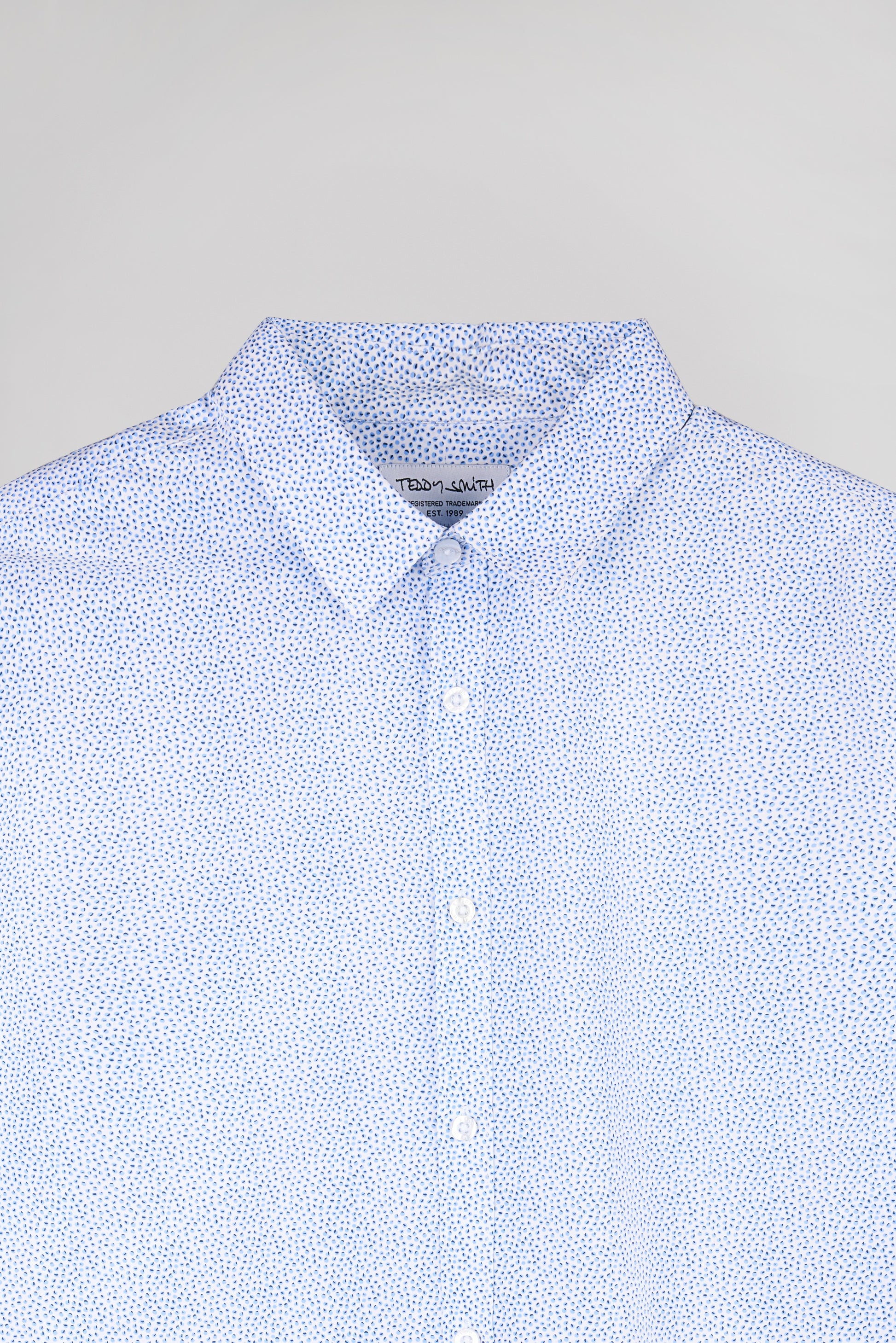 Chemise CARTON ML BLANC/MICRO DOTS - Teddy Smith