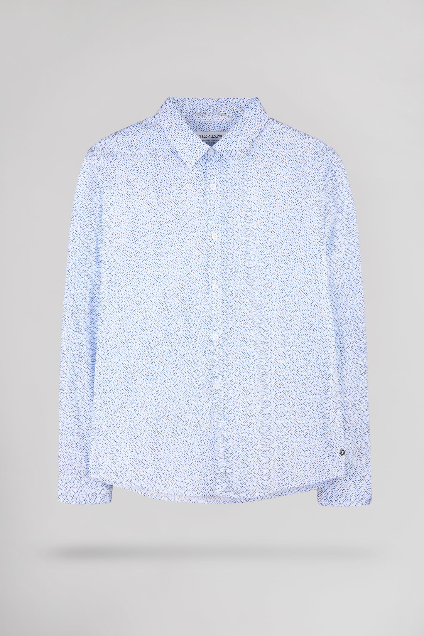 Chemise CARTON ML BLANC/MICRO DOTS - Teddy Smith