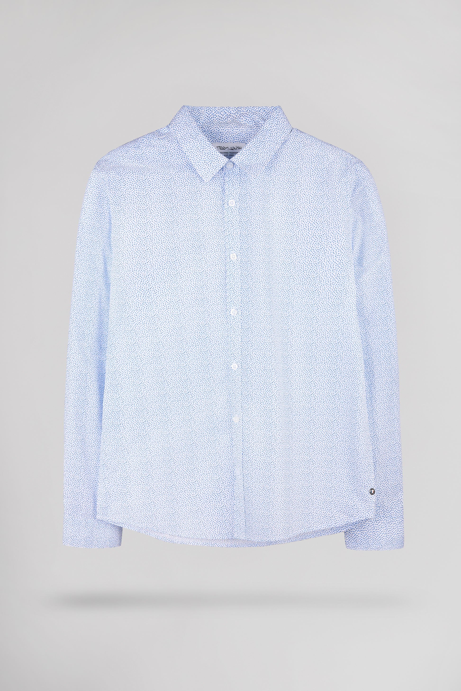 Chemise CARTON ML BLANC/MICRO DOTS - Teddy Smith