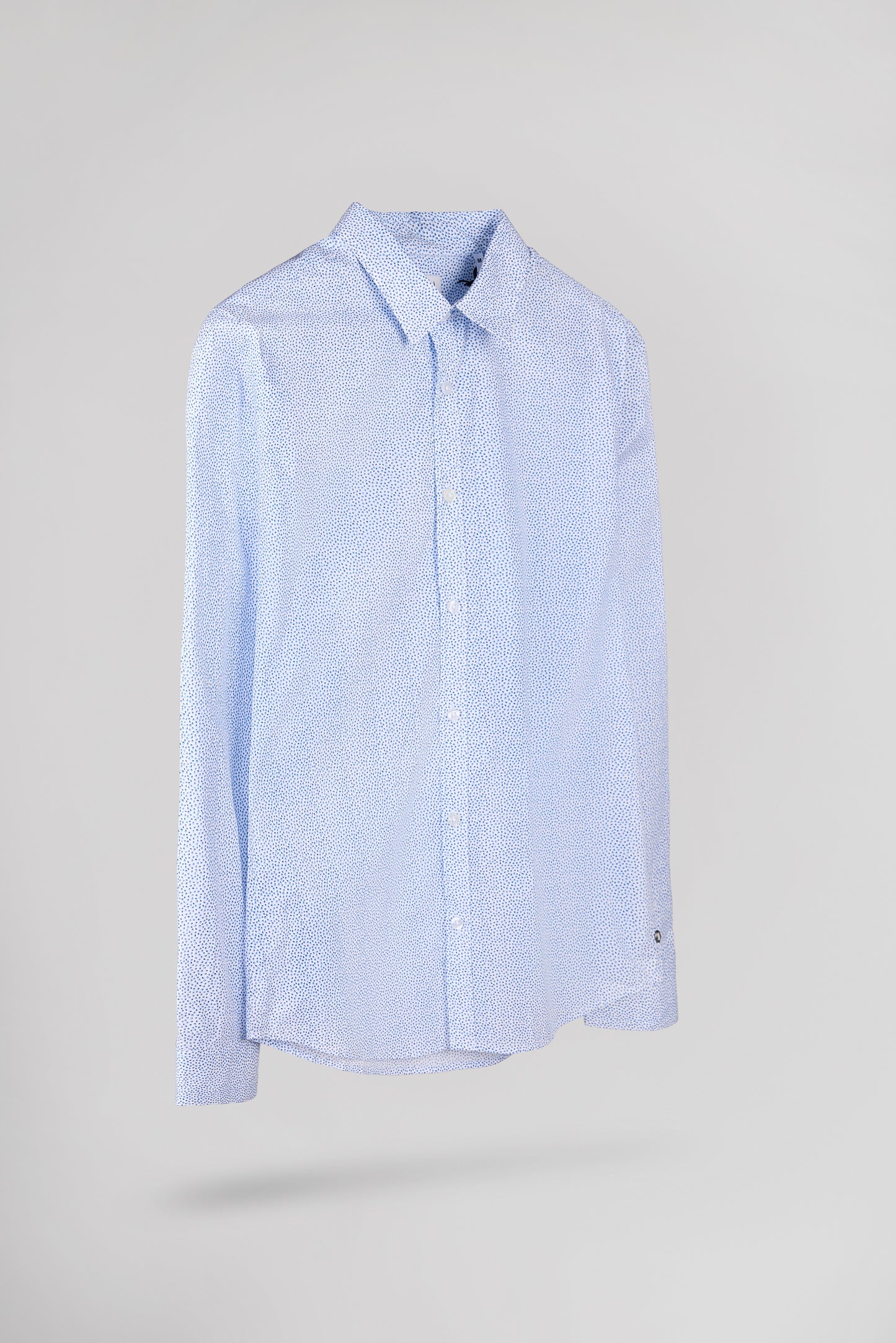 Chemise CARTON ML BLANC/MICRO DOTS - Teddy Smith