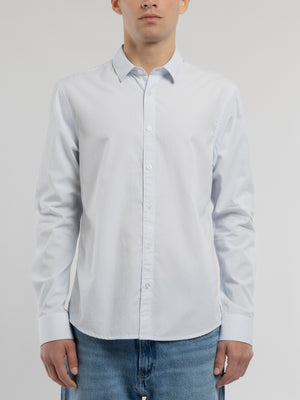 Chemise CARTON ML PASTEL BLUE/STRIPES - Teddy Smith