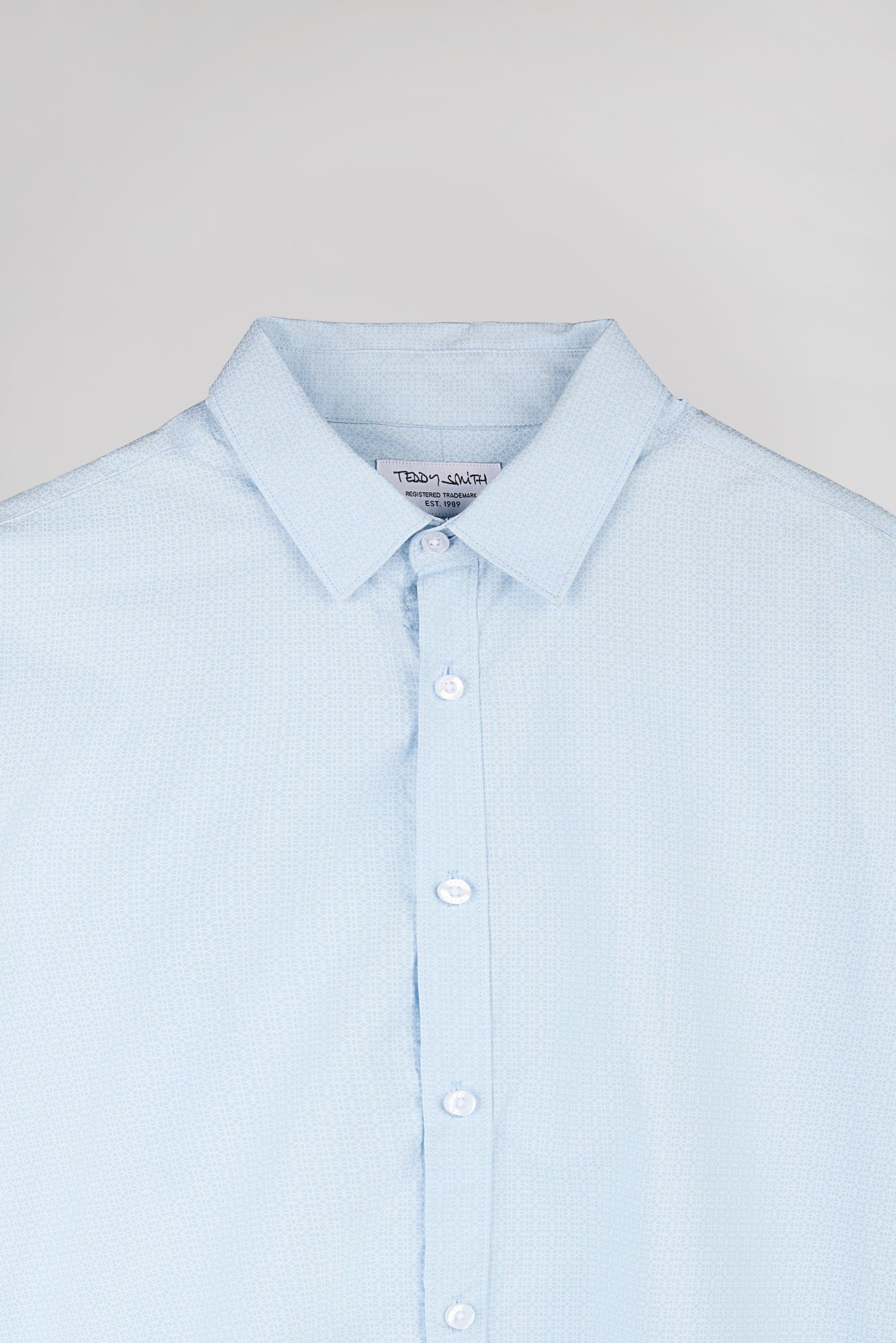 Chemise CARTON ML PASTEL BLUE/MICRO FLORAL - Teddy Smith