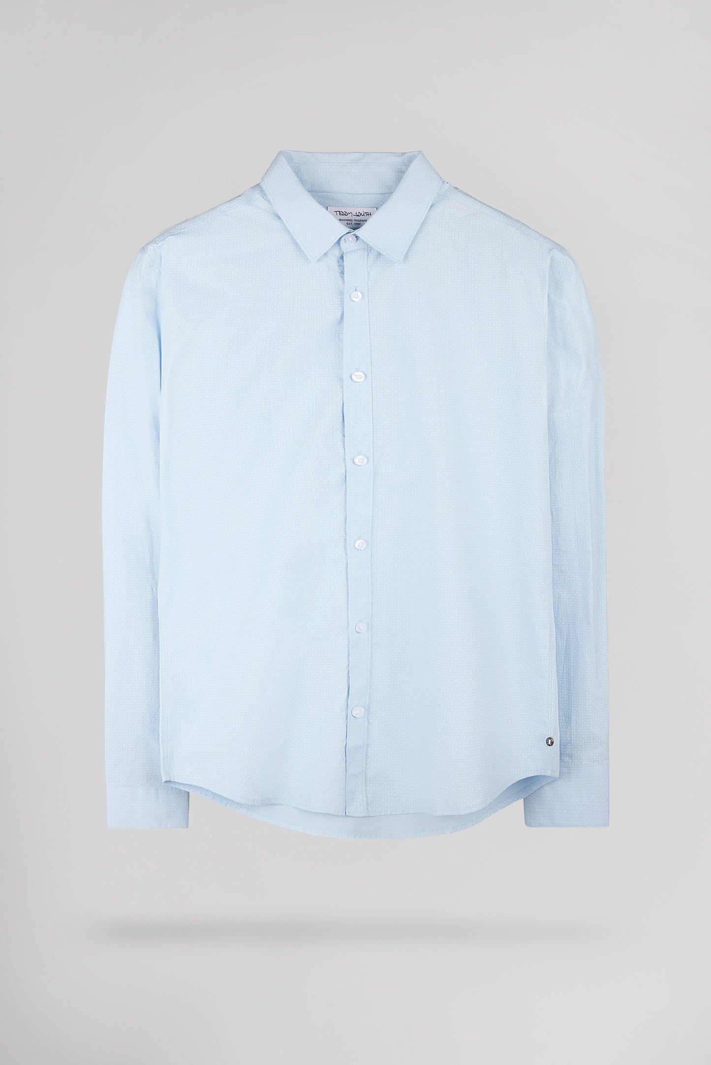 Chemise CARTON ML PASTEL BLUE/MICRO FLORAL - Teddy Smith