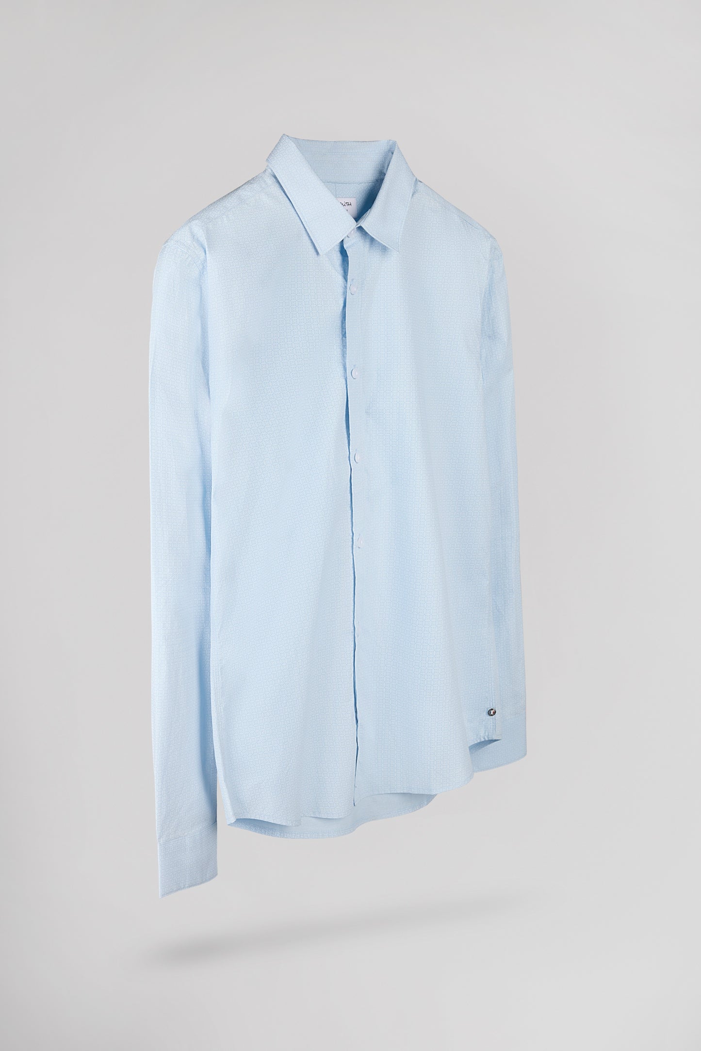 Chemise CARTON ML PASTEL BLUE/MICRO FLORAL - Teddy Smith
