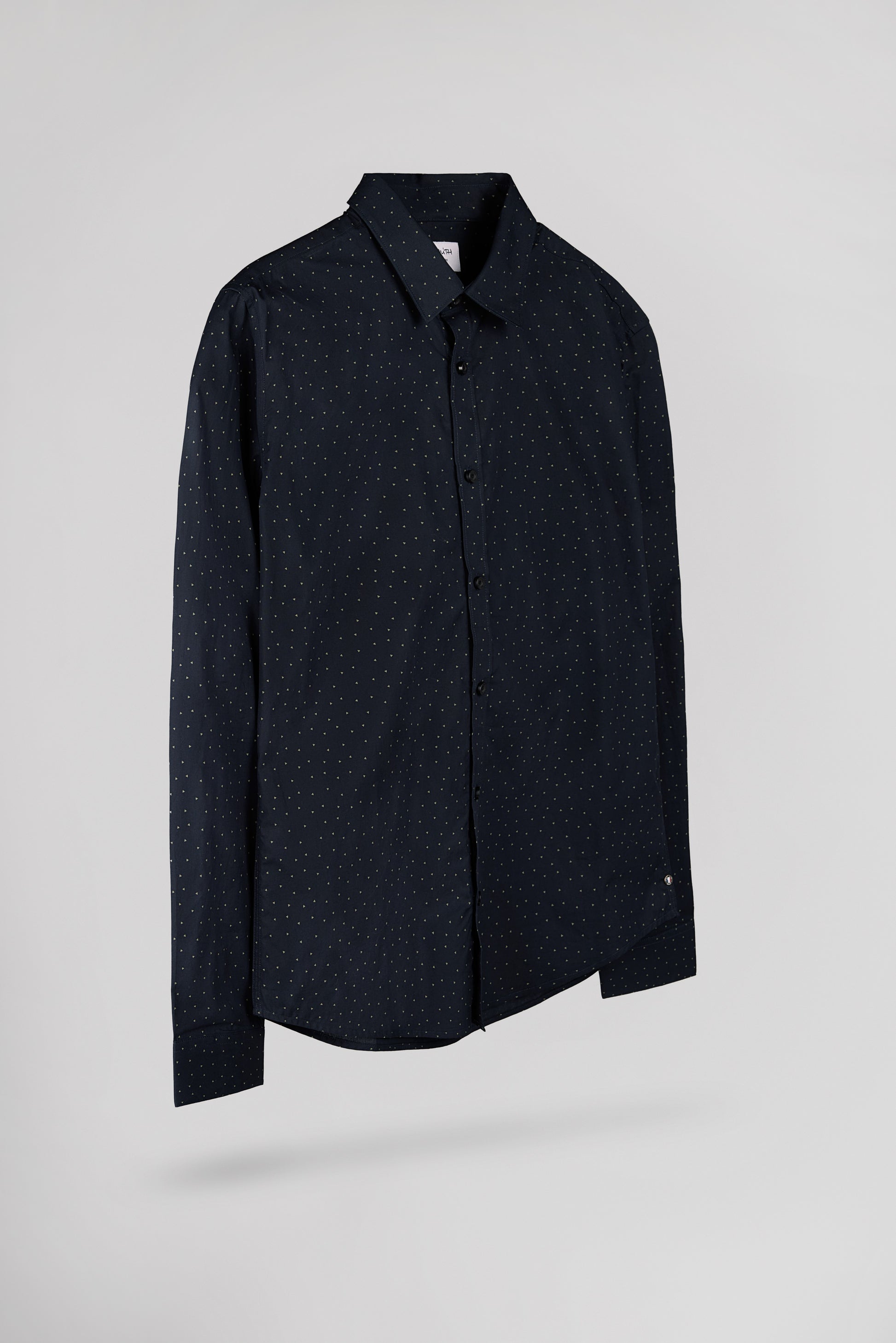 Chemise CARTON ML DARK NAVY/MICRO SHAPES - Teddy Smith