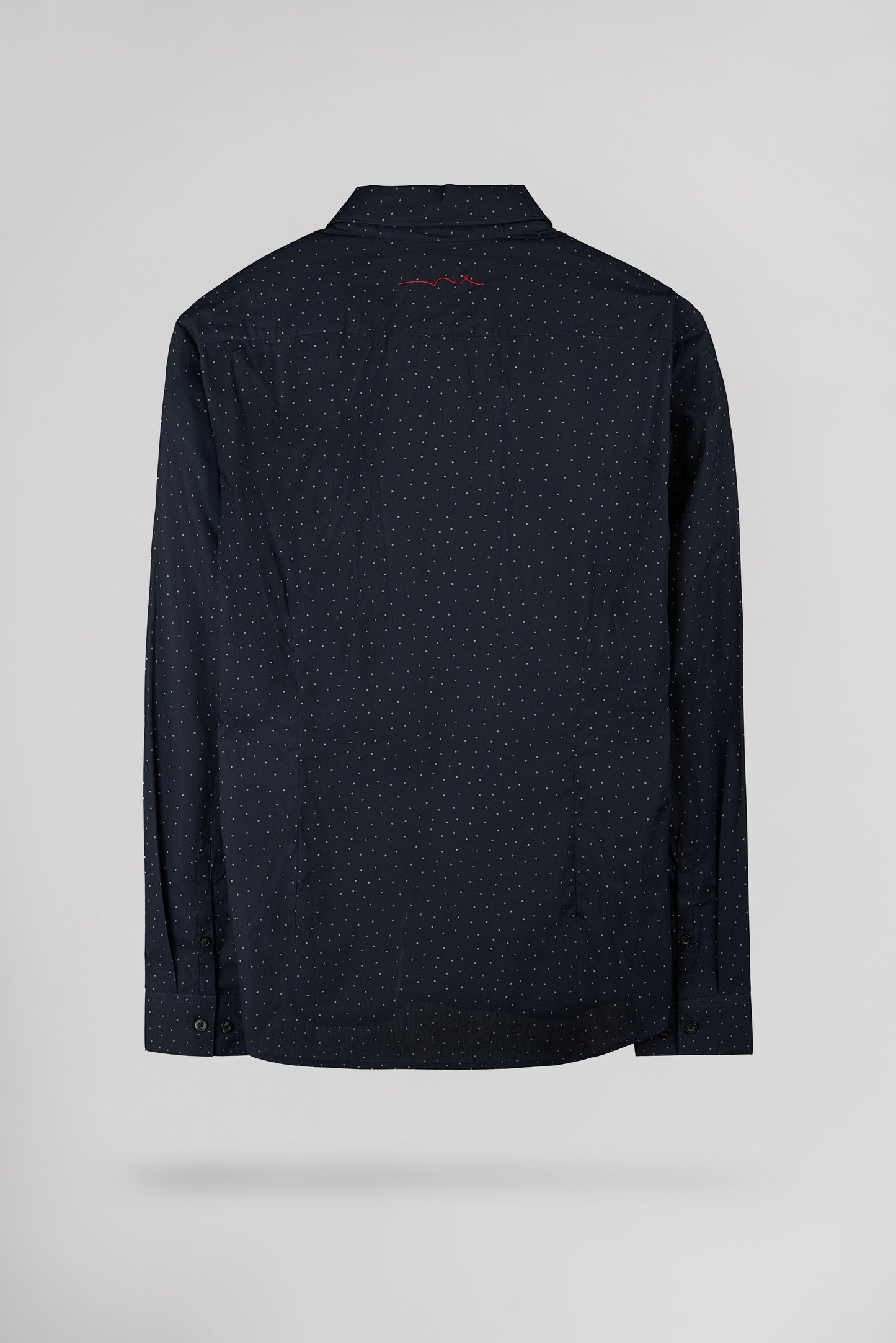 Chemise CARTON ML DARK NAVY/MICRO SHAPES - Teddy Smith