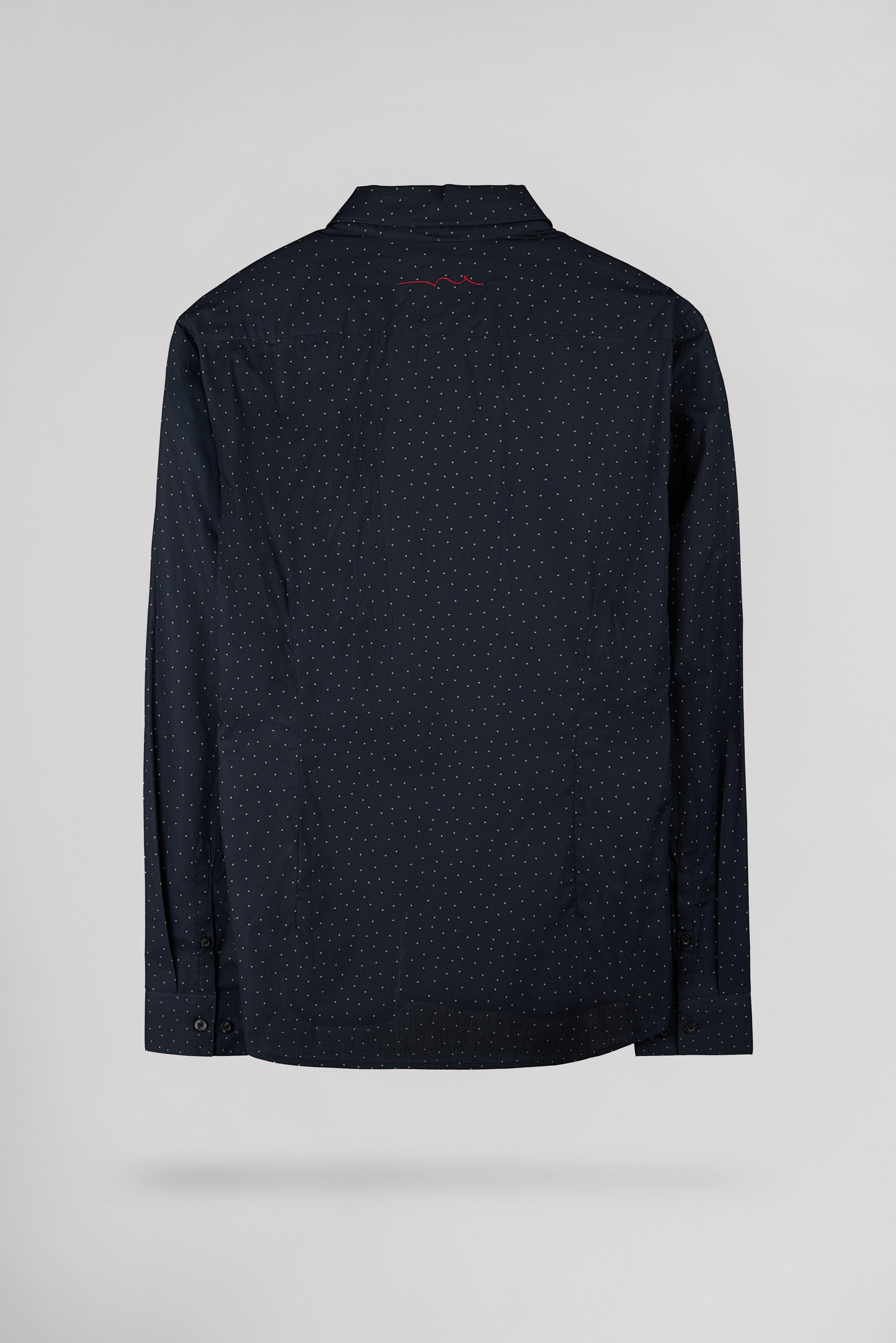 Chemise CARTON ML DARK NAVY/MICRO SHAPES - Teddy Smith