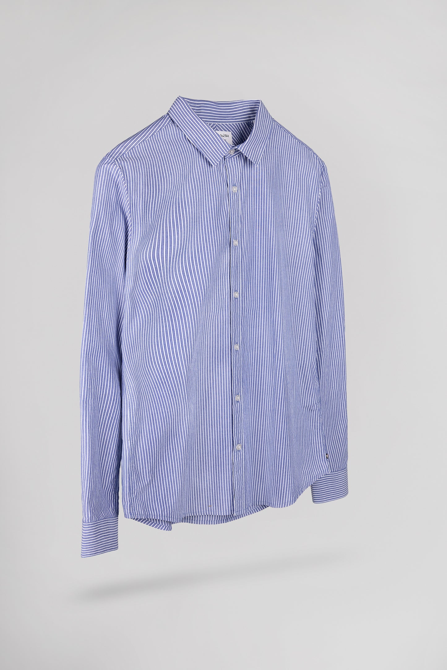 Chemise CARTON ML ESTATE BLUE RAYE BLANC - Teddy Smith