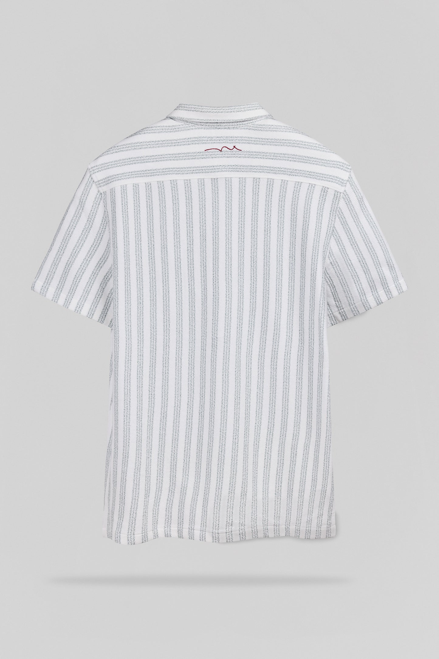 Chemise à rayures col français C-AKUMA MC BLANC