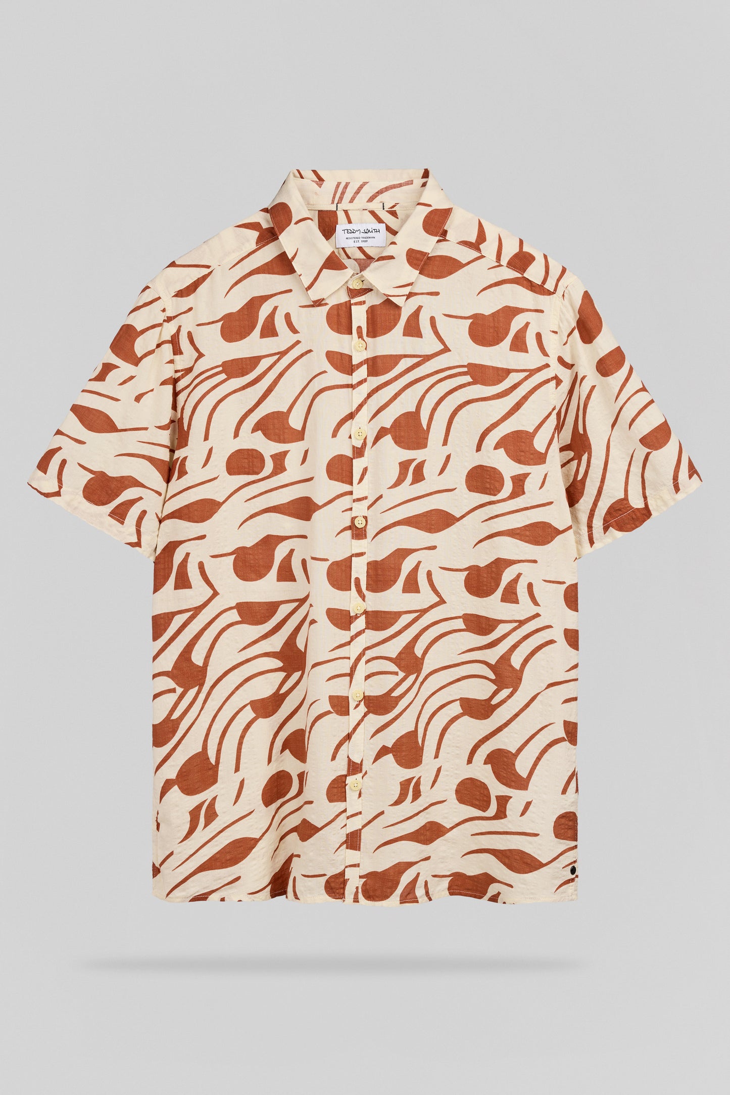 Chemise à motifs col français C-DIXON MC CREAM