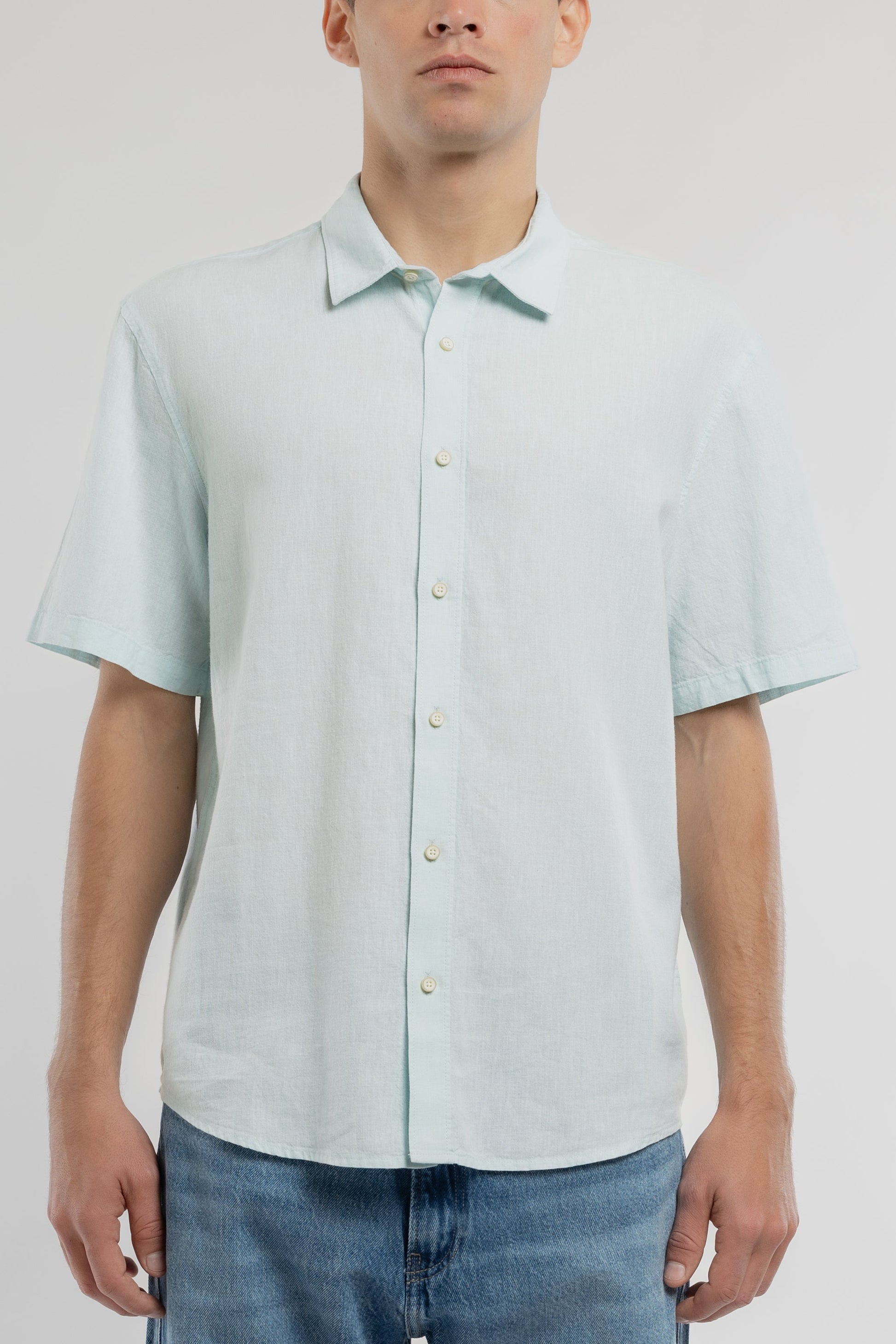 Chemise C-PIETRO MC BLEACH MENTHOL - Teddy Smith