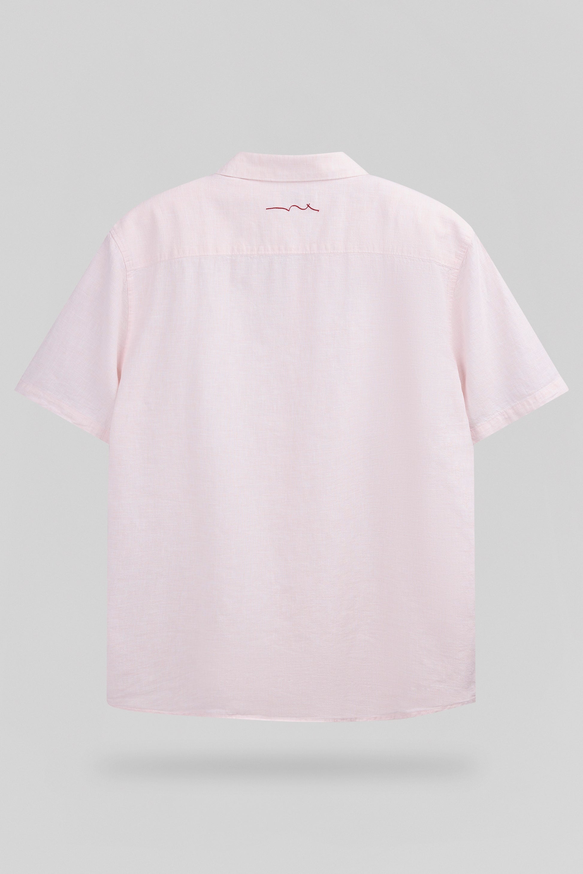 Chemise en lin et coton C-PIETRO MC ROSE PASTEL - Teddy Smith