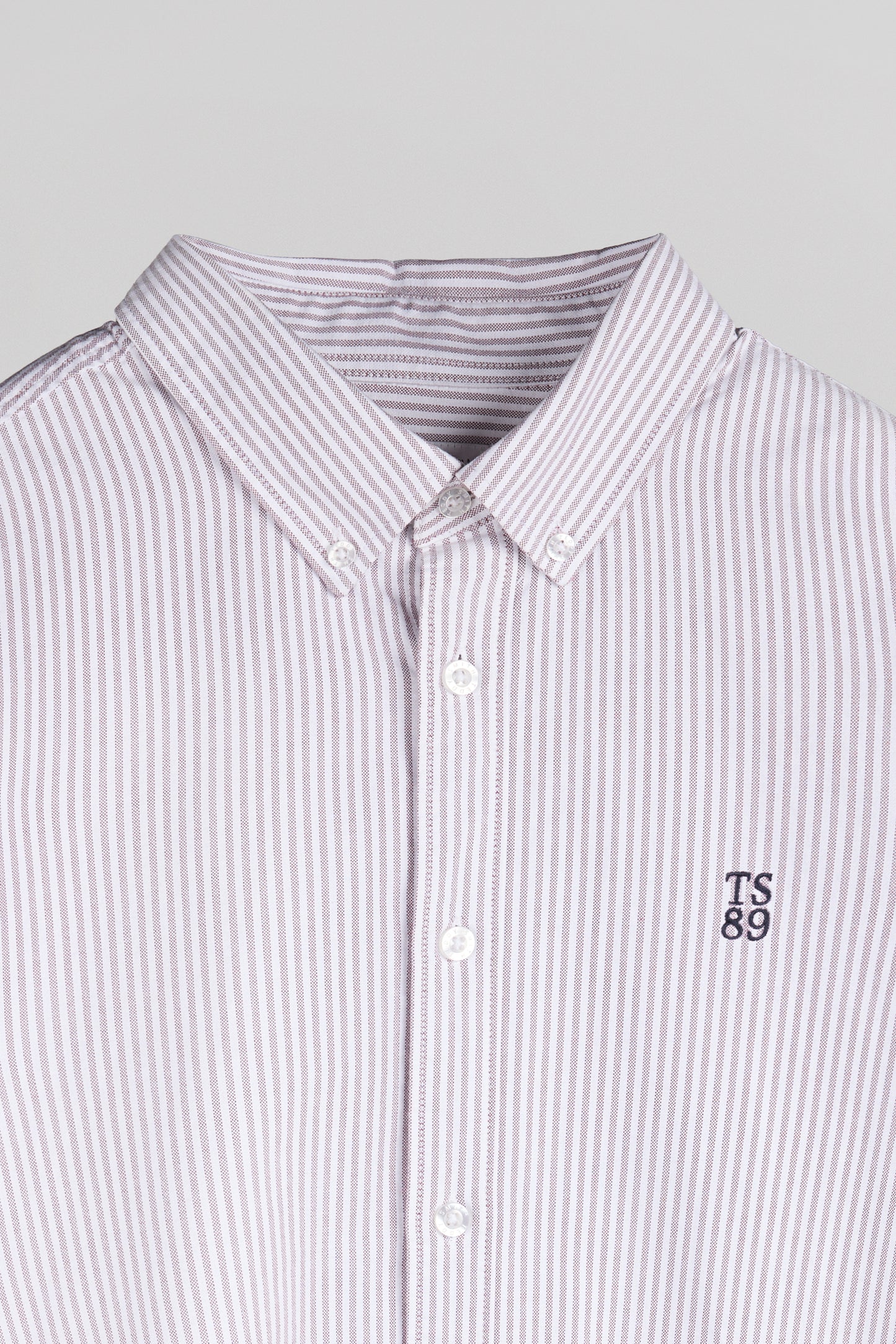 Chemise Oxford col français C-STANLEY ML FRAMBOISE FONCE - Teddy Smith