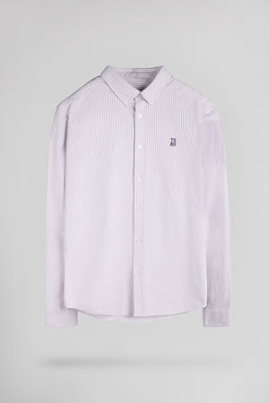 Chemise Oxford col français C-STANLEY ML FRAMBOISE FONCE - Teddy Smith