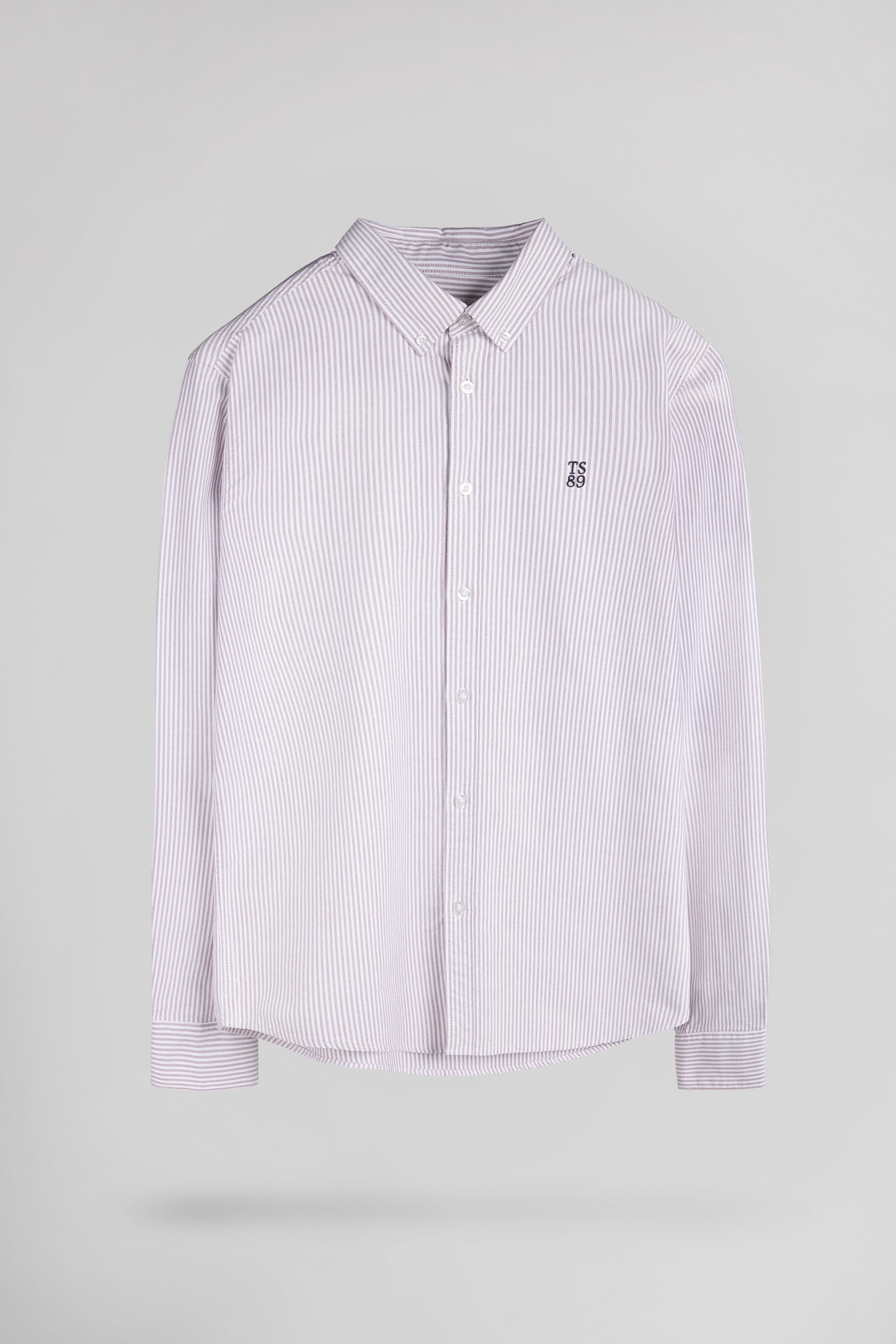 Chemise Oxford col français C-STANLEY ML FRAMBOISE FONCE - Teddy Smith