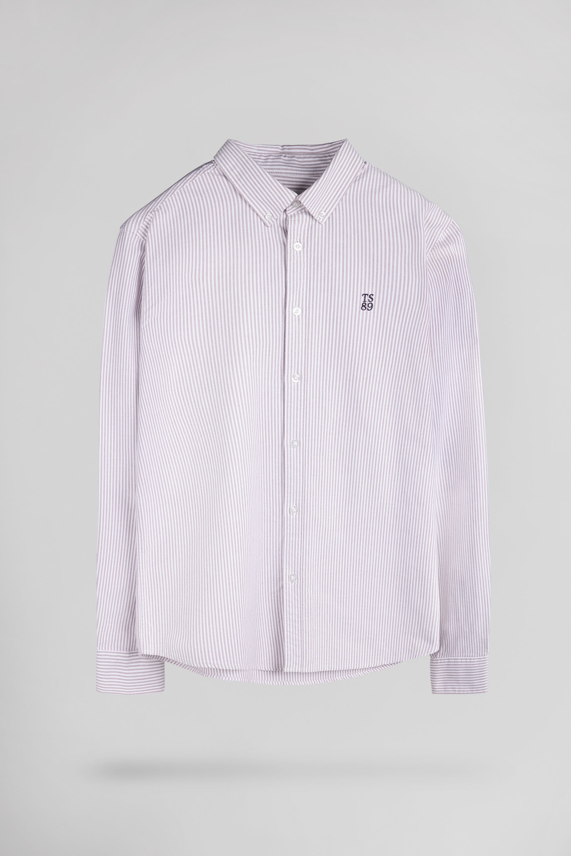 Chemise Oxford col français C-STANLEY ML FRAMBOISE FONCE - Teddy Smith