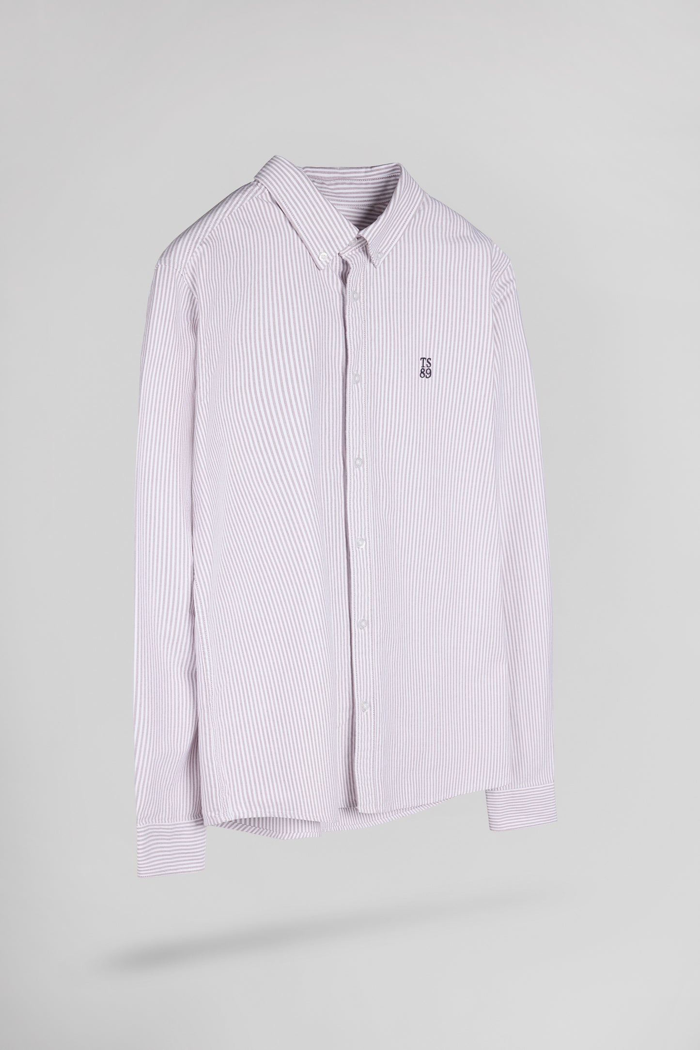 Chemise Oxford col français C-STANLEY ML FRAMBOISE FONCE - Teddy Smith