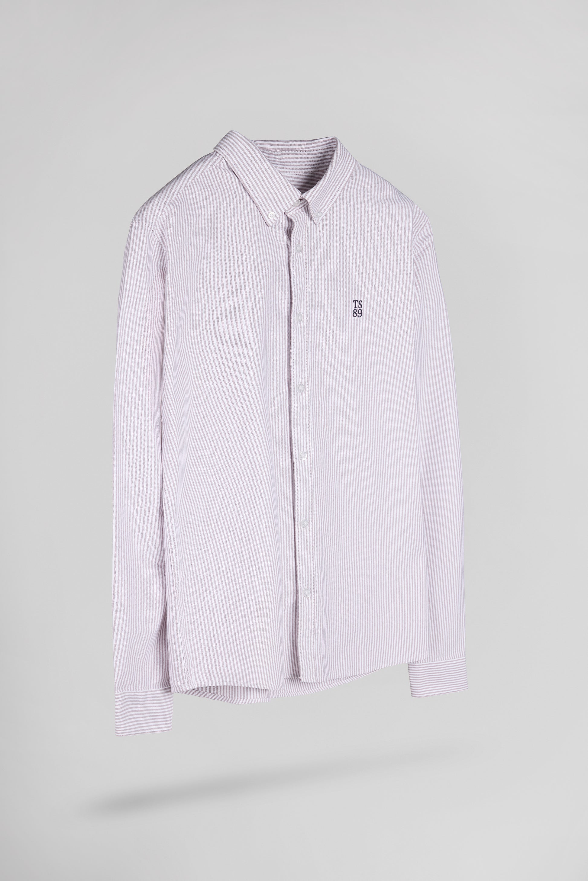 Chemise Oxford col français C-STANLEY ML FRAMBOISE FONCE - Teddy Smith