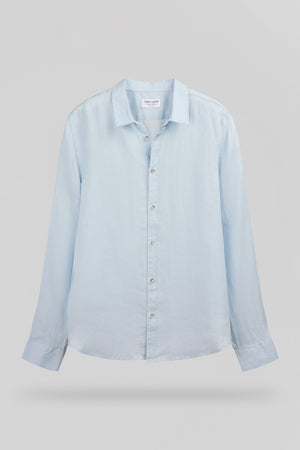 Chemise en lin C-LINEN ML PASTEL BLUE - Teddy Smith