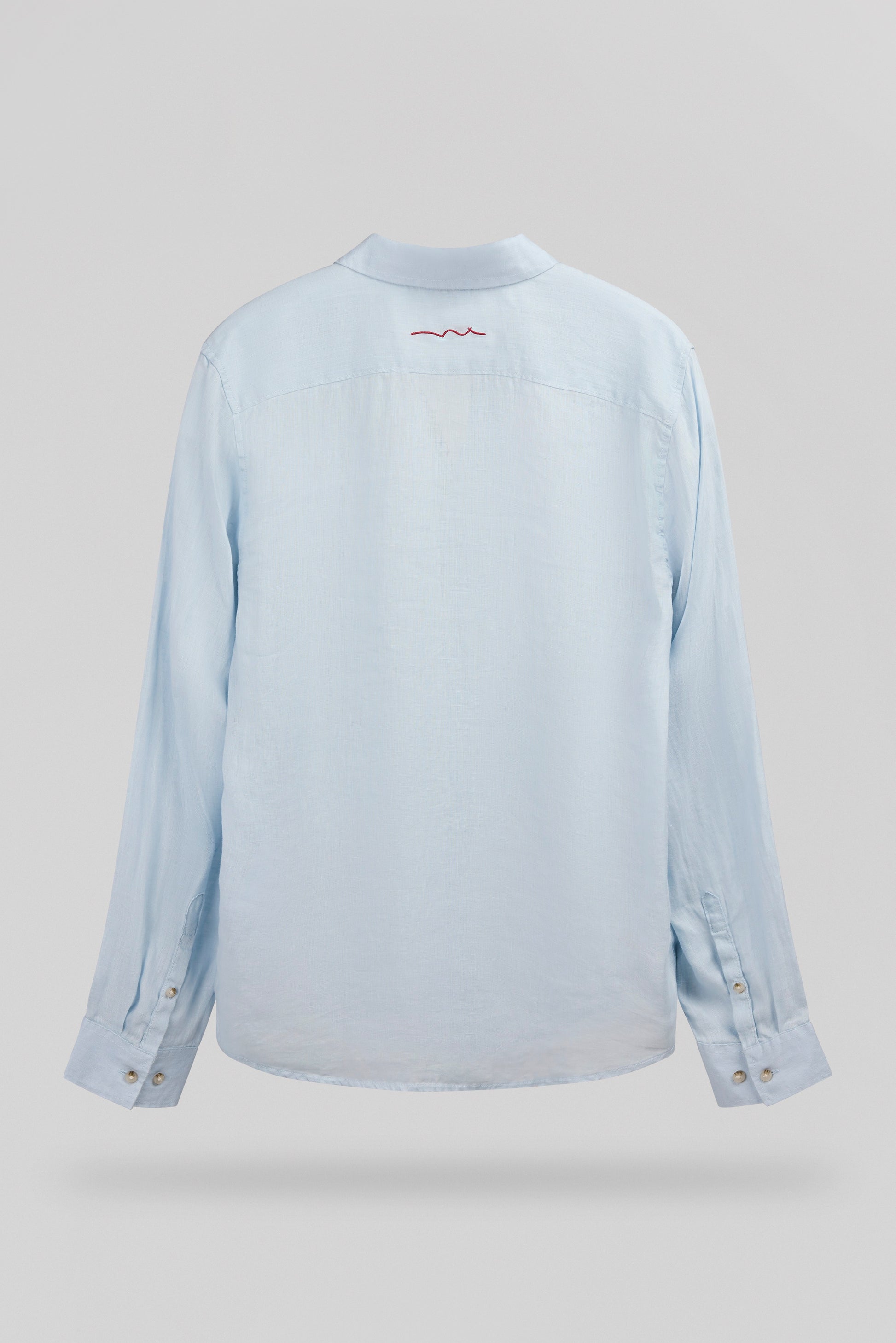 Chemise en lin C-LINEN ML PASTEL BLUE - Teddy Smith