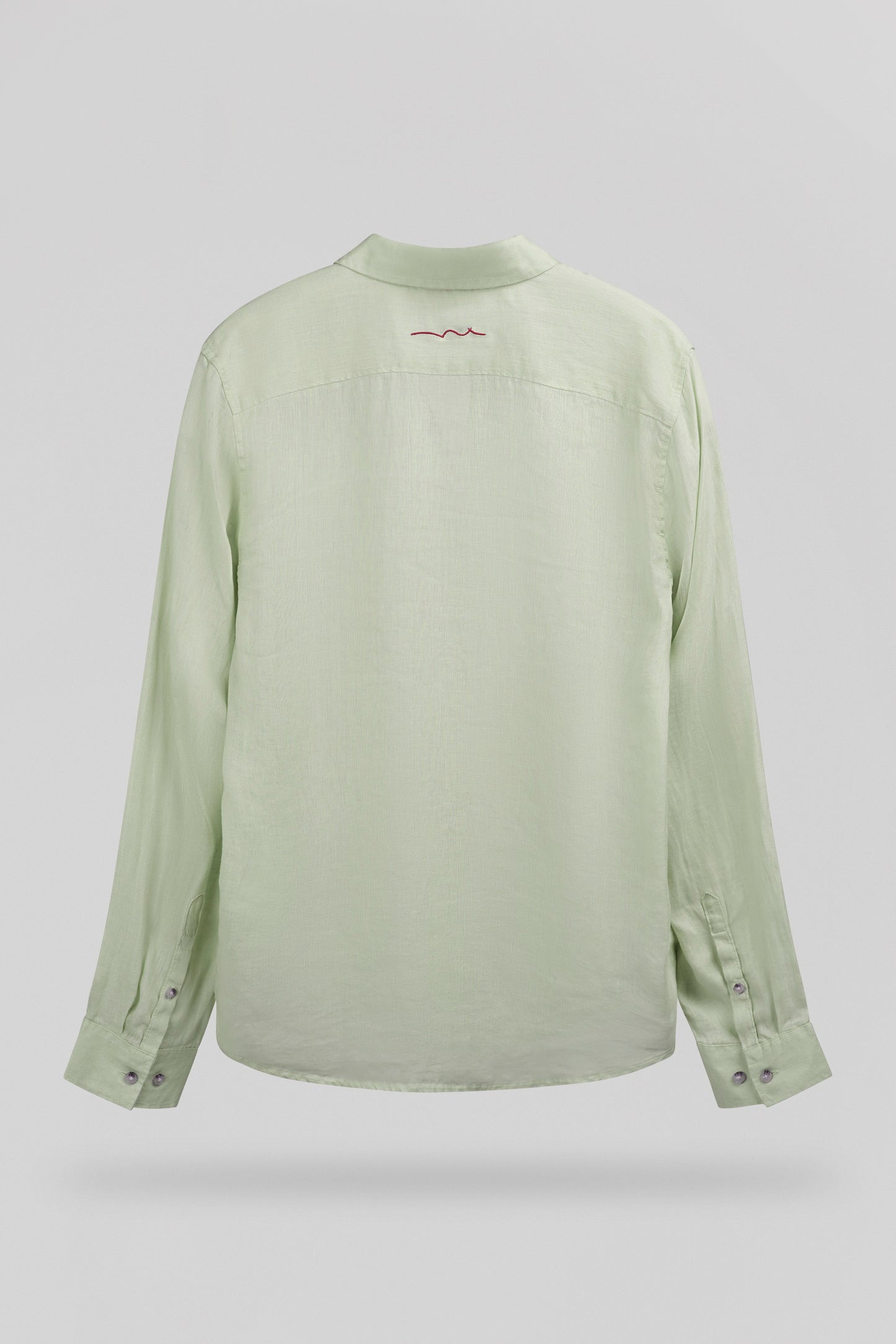 Chemise en lin C-LINEN ML VERT SAUGE - Teddy Smith
