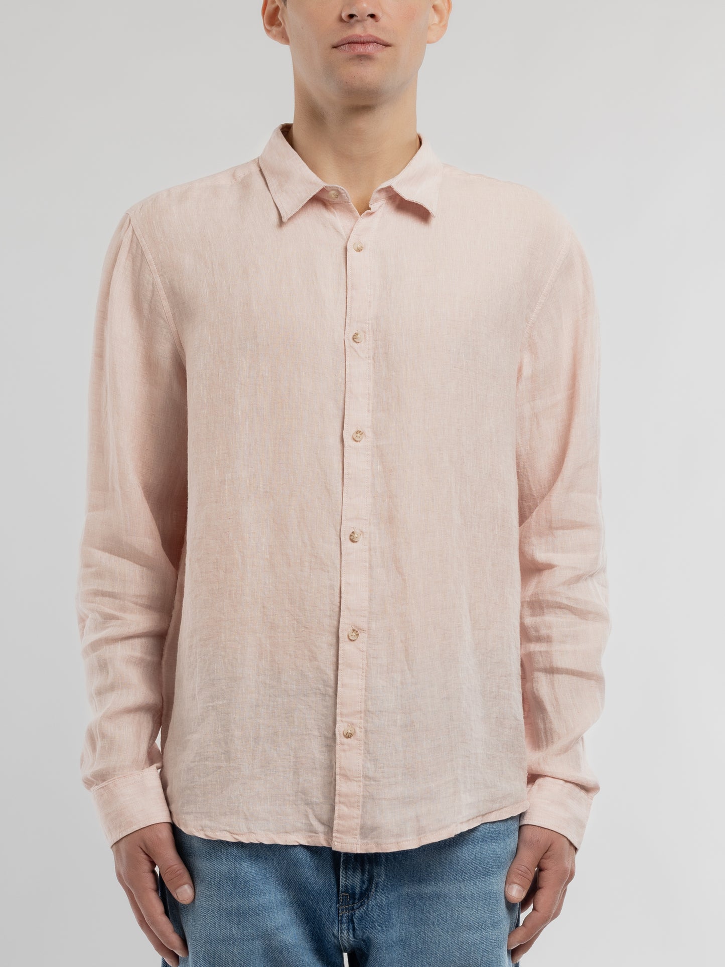 Chemise C-LINEN ML ROSE PASTEL - Teddy Smith