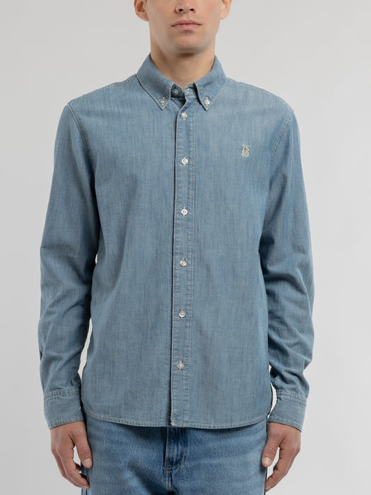 Achat Chemise C-STANER ML FRIPP / INDIGO CLAIR - Teddy Smith