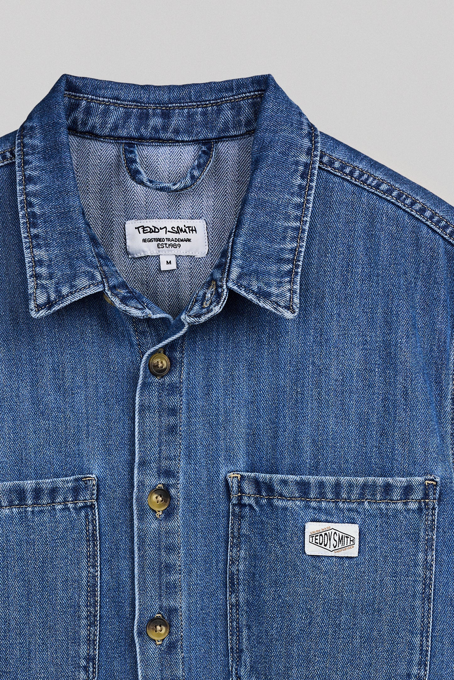 Chemise denim C-ANTON MC VINTAGE/INDIGO