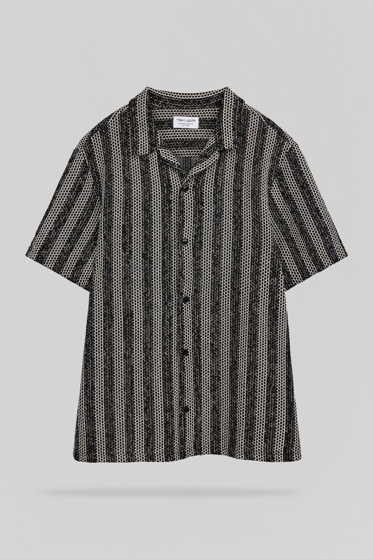 Chemise à motifs col hawaïen C-ZEPPELIN MC CHARBON