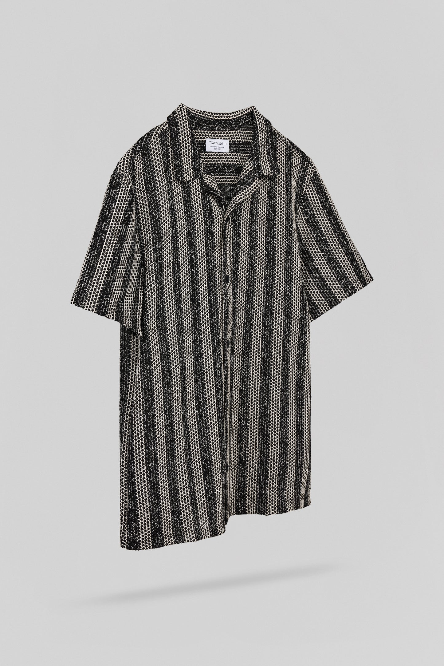 Chemise à motifs col hawaïen C-ZEPPELIN MC CHARBON