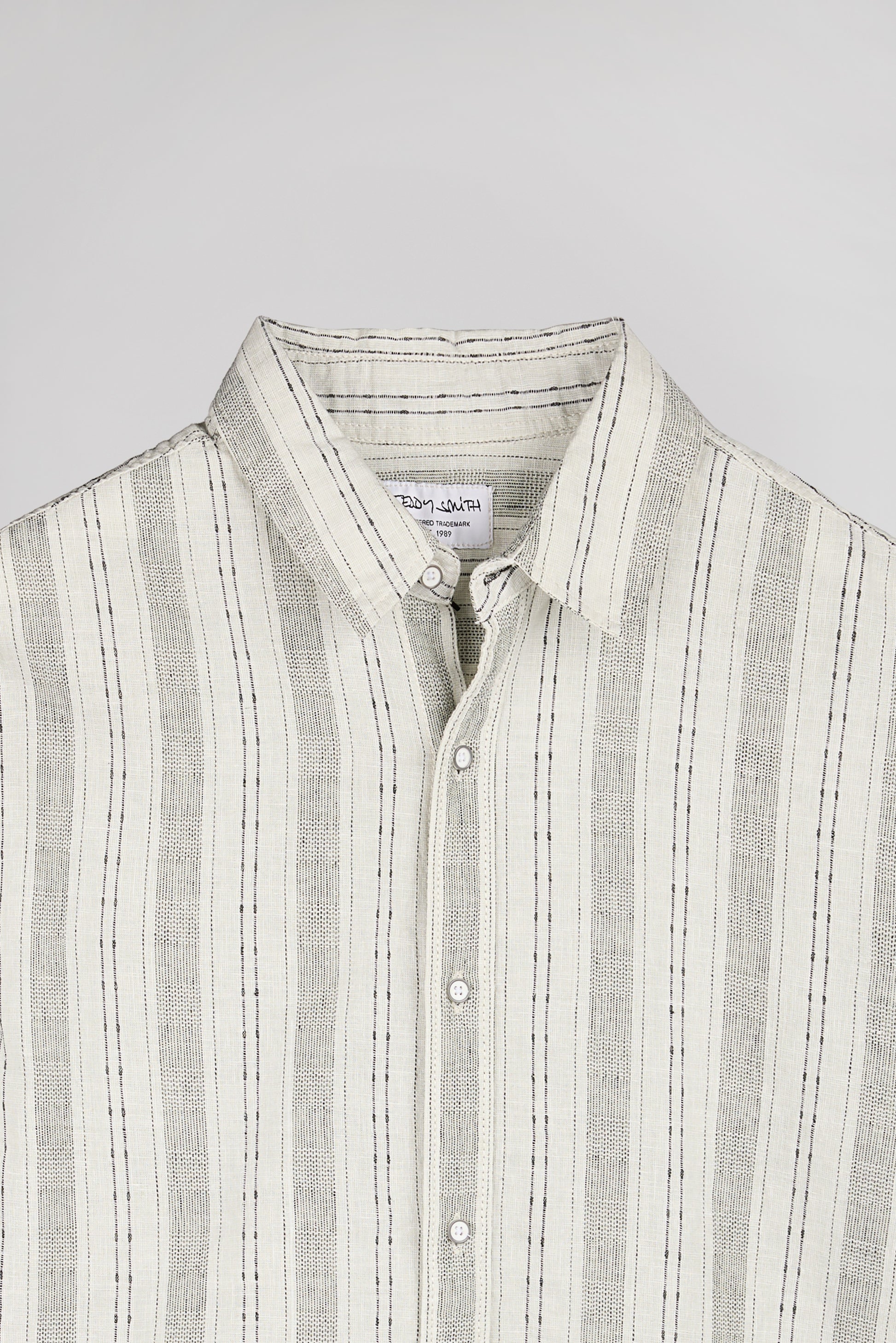 Chemise C-PIETRO STRIPE VERT SAUGE - Teddy Smith