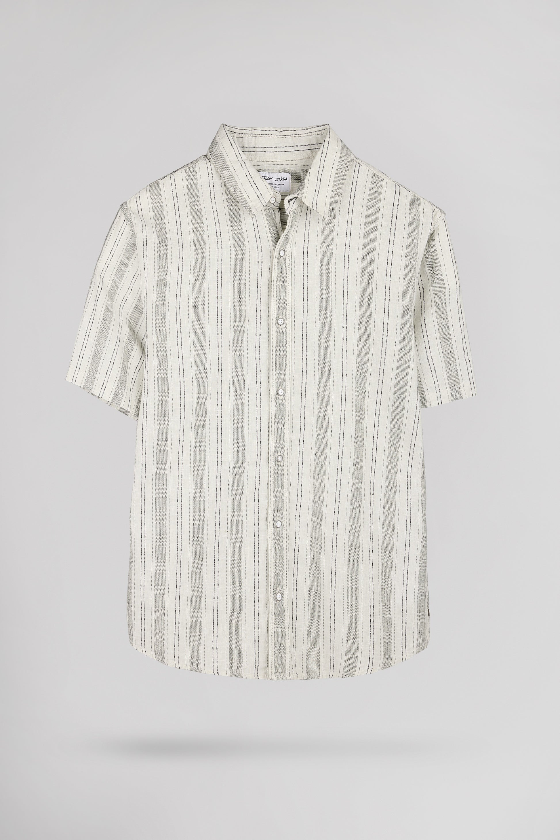 Chemise C-PIETRO STRIPE VERT SAUGE - Teddy Smith