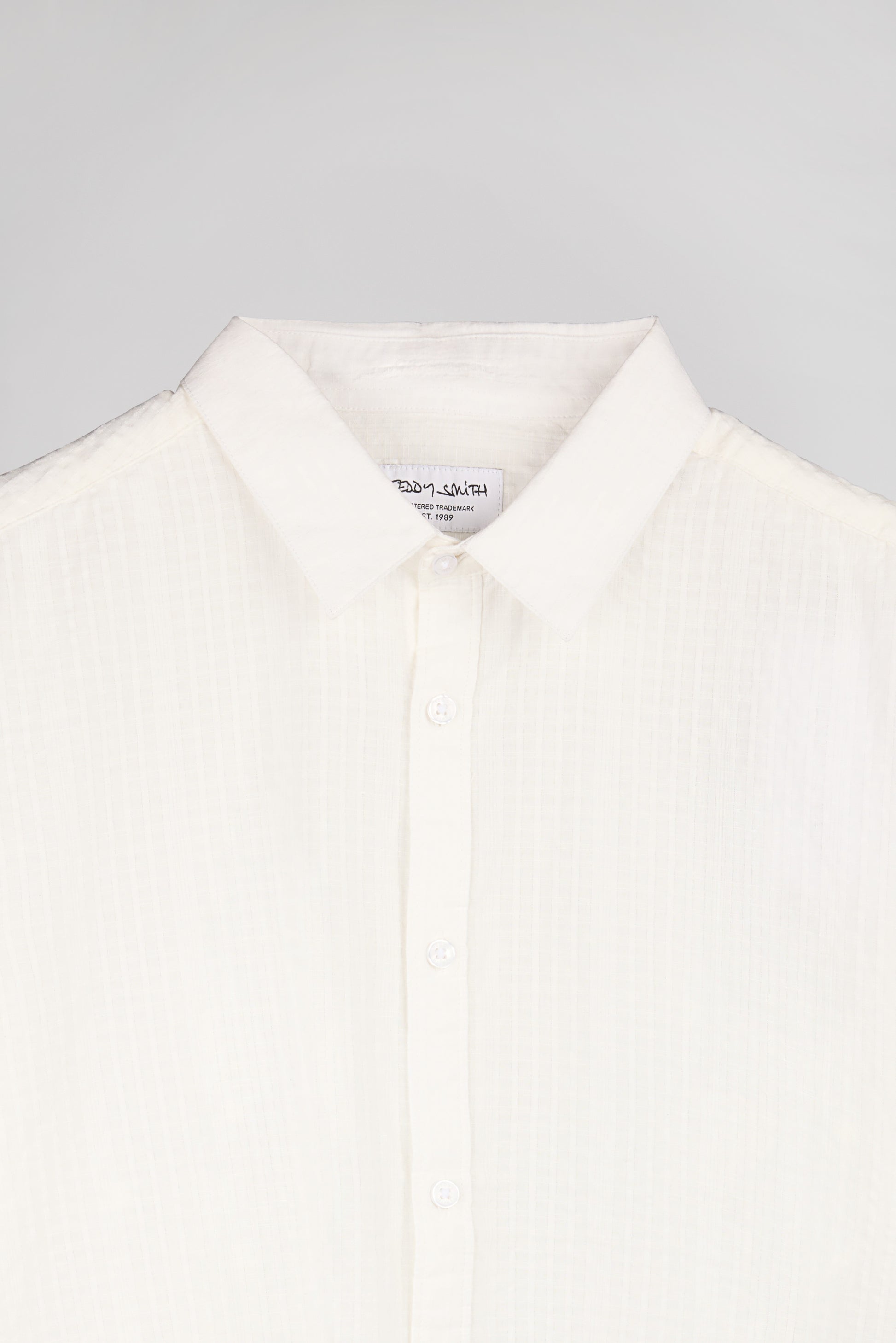 Chemise CUT 2 MC MIDDLE WHITE - Teddy Smith