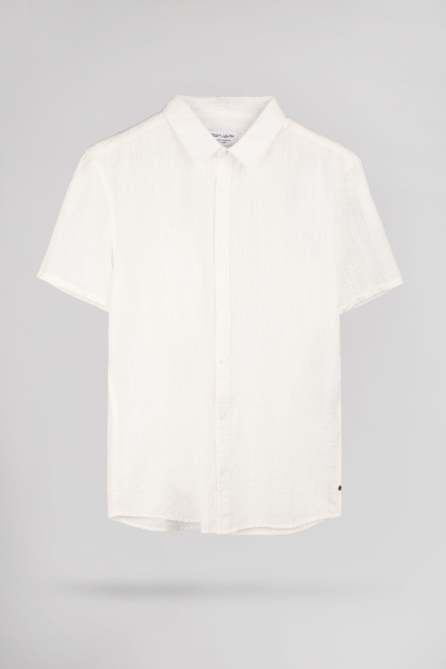 Chemise CUT 2 MC MIDDLE WHITE - Teddy Smith